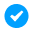 Icon - Checkmark white on lightblue circle