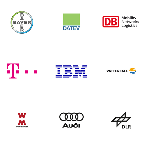 Logos von Unternehmen aus unserem Kundennetzwerk