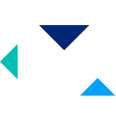 Drei blaue und gruene Dreiecke