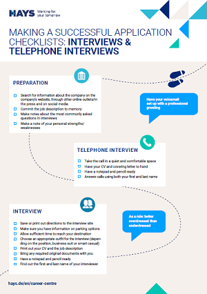 Checklist Interview & Application Interview