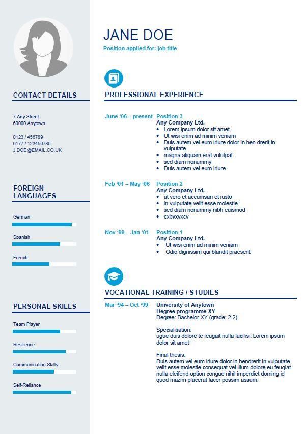 Classic CV template