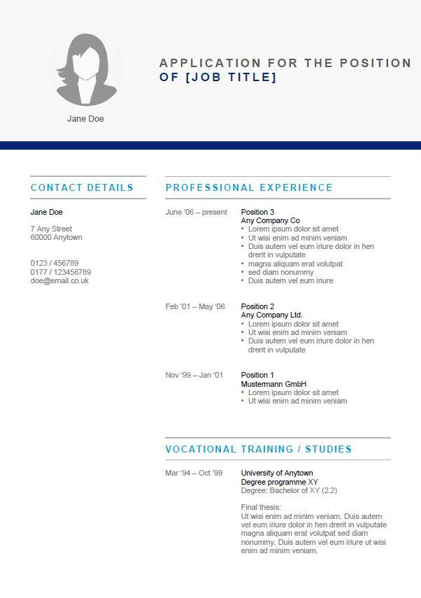 Simple CV template